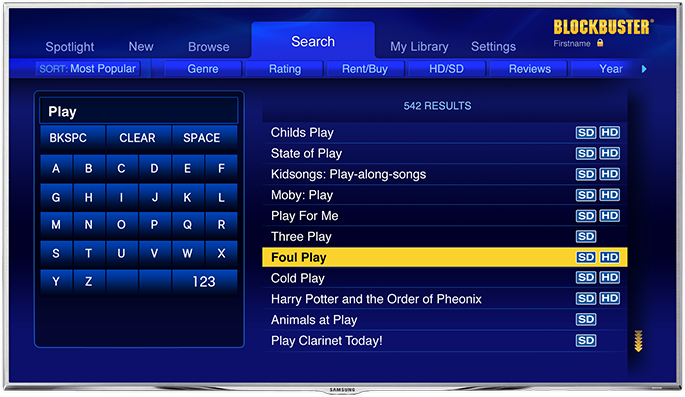 UVideos iPad Application Category Screen