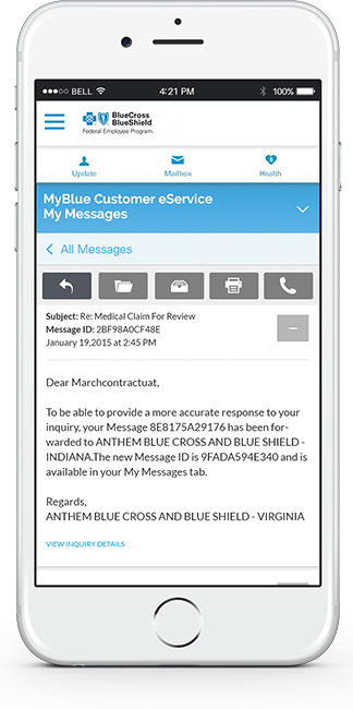 Blue Cross Blue Shield Inbox